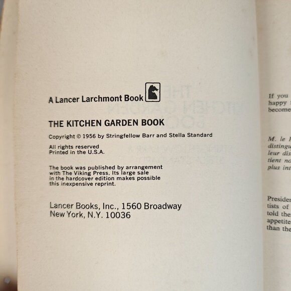 The Kitchen Garden Book By Stringfellow Barr Vintage Cookbook Local Ethnic - Picture 4 of 8